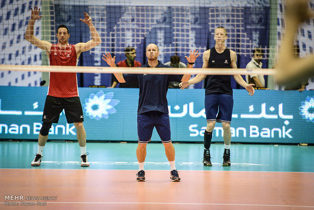 Rehearsal session of Iran, United States Volleyball teams 