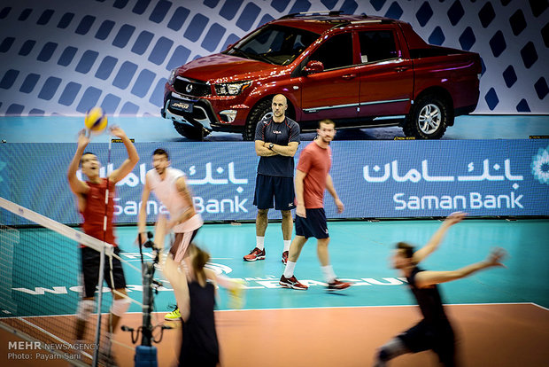 Rehearsal session of Iran, United States Volleyball teams 