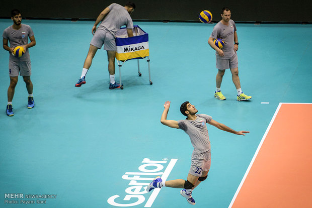 Rehearsal session of Iran, United States Volleyball teams 