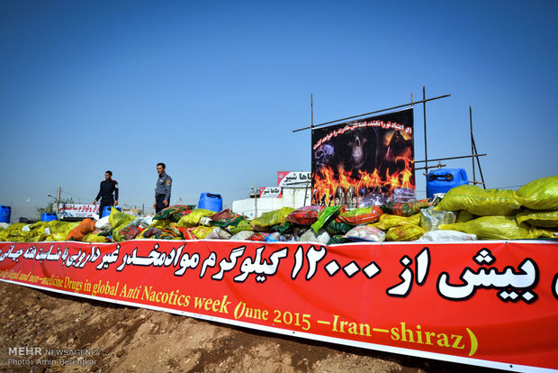 امحای بیش از 12 تن مواد مخدر غیر دارویی در شیراز