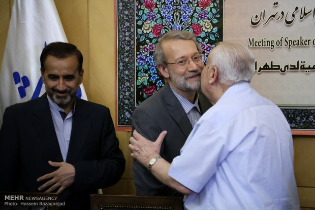دیدارعلی لاریجانی، رئیس مجلس شورای اسلامی با سفرای کشورهای اسلامی