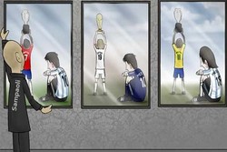 کاریکاتور لیونل مسی  پس از ناکامی در سه فینال