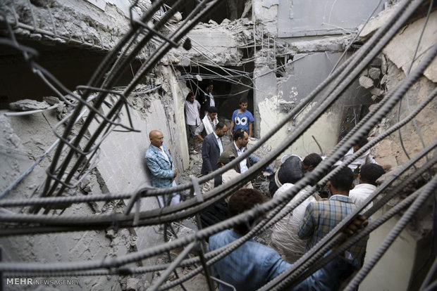 قصف المناطق السكنية في اليمن