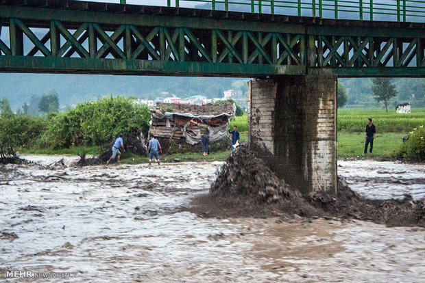 طغیان رودخانه تالار شهرستان سوادکوه