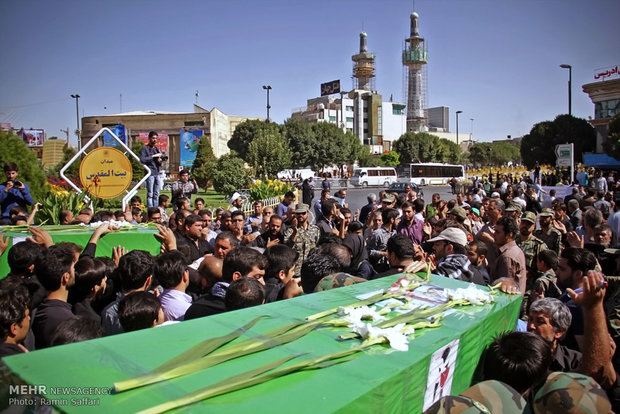 مراسم تشییع پیکر شهید مدافع حرم جواد کوهساری