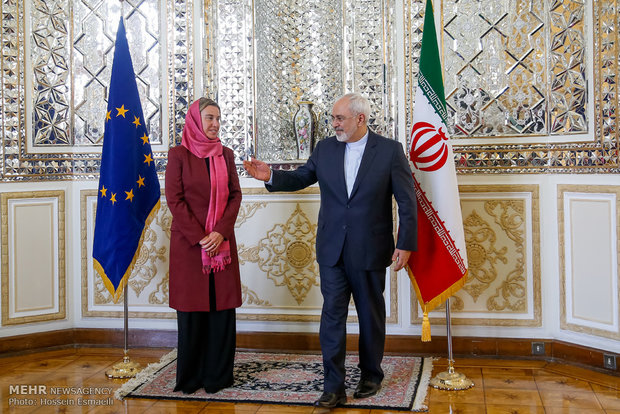 لقاء وزيري خارجية ايران والاتحاد الاوروبي 