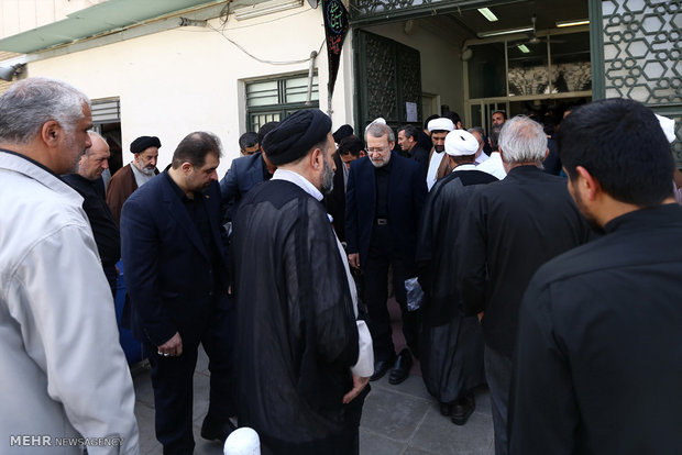 حضور رئیس مجلس شورای اسلامی در مراسم عزاداری شهادت امام صادق(ع)