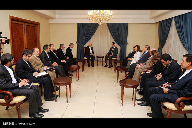 لقاء وزير  الخارجية الايراني والرئيس السوري 