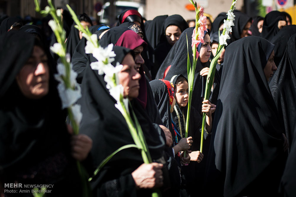 پیاده روی بانوان شیرازی در سالروز ولادت حضرت معصومه (س)