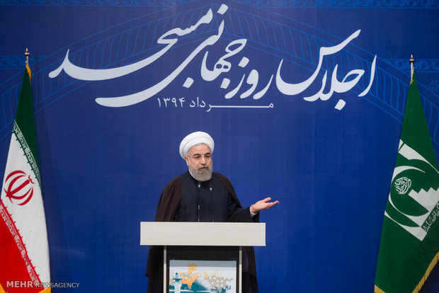 اجلاس روز جهانی مسجدبا حضور حجت الاسلام حسن روحانی رئیس جمهور