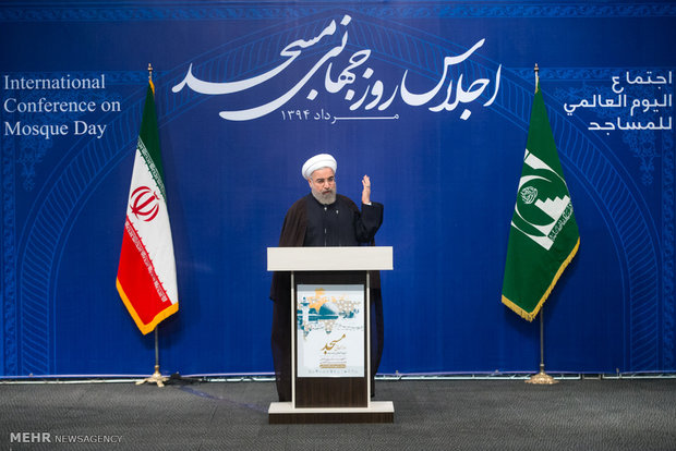 اجلاس روز جهانی مسجدبا حضور حجت الاسلام حسن روحانی رئیس جمهور