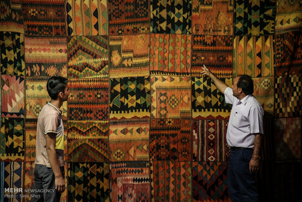 Hand-woven rug exhibition