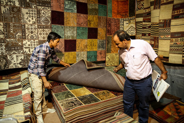 Hand-woven rug exhibition