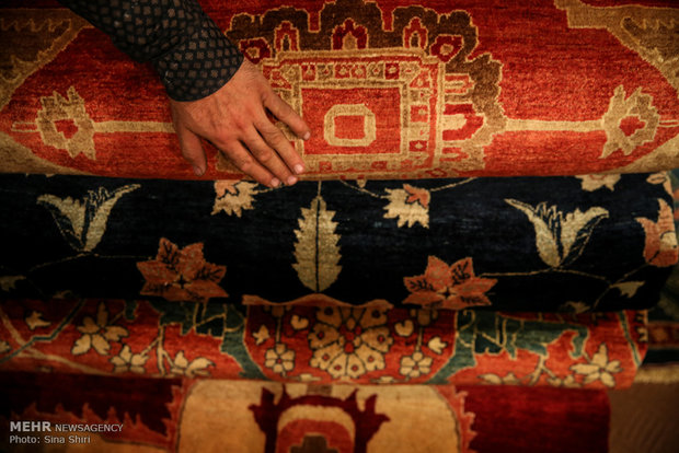 Hand-woven rug exhibition