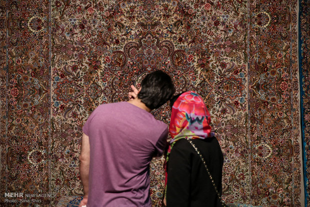 Hand-woven rug exhibition
