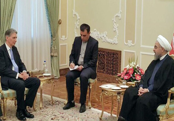 President Rouhani receives British FM