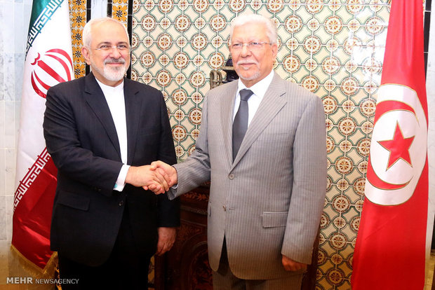 لقاءات وزير الخارجية الايراني مع المسؤولين التونسيين 