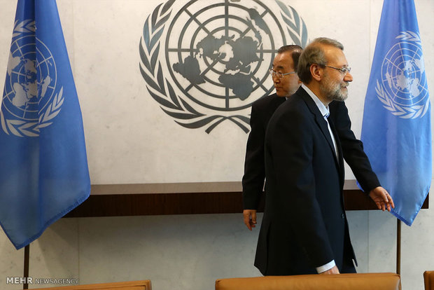 Larijani, Ban ki-Moon hold meeting