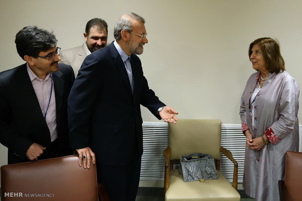 Larijani meets British Speaker of House of Lords Baroness D'Souza