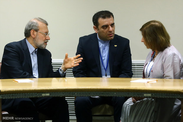 Larijani meets British Speaker of House of Lords Baroness D'Souza