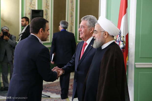 Pres. Rouhani receives Austrian counterpart