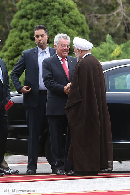 الرئيس حسن روحاني يستقبل الرئيس النمساوي