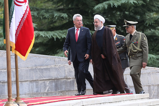 Pres. Rouhani receives Austrian counterpart