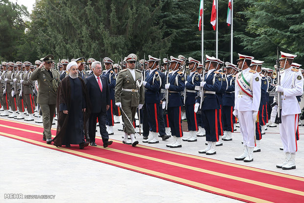 الرئيس حسن روحاني يستقبل الرئيس النمساوي