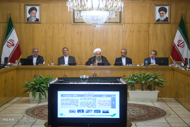 اجتماع مجلس الوزراء برئاسة الرئيس حسن روحاني