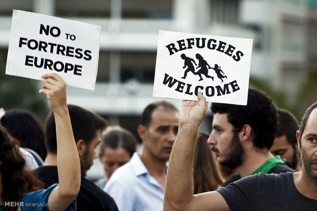 تظاهرات اروپاییان در حمایت از مهاجران‎