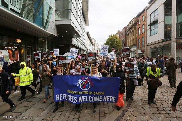 تظاهرات اروپاییان در حمایت از مهاجران‎