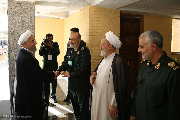 عقد المؤتمر العام لقادة الحرس الثوري بحضور الرئيس حسن روحاني