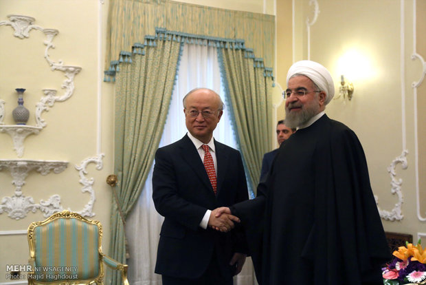 President Rouhani meets Amano