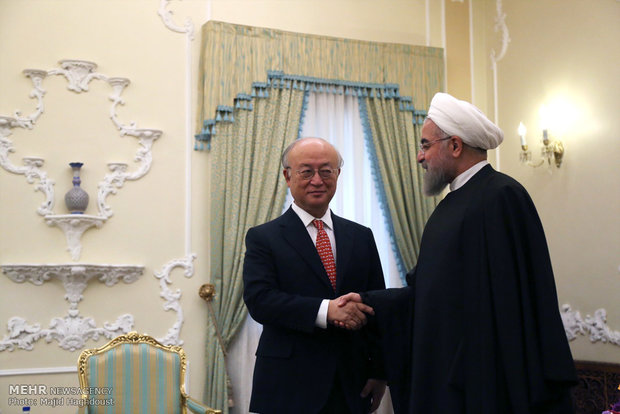 President Rouhani meets Amano