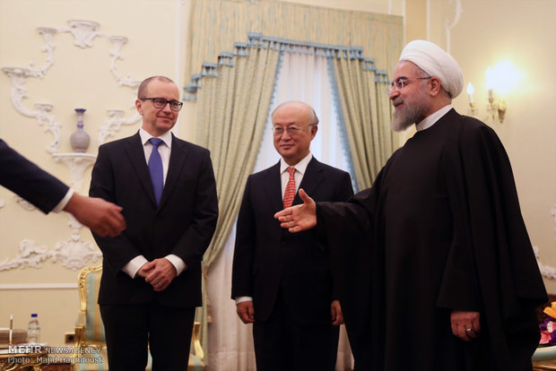 President Rouhani meets Amano