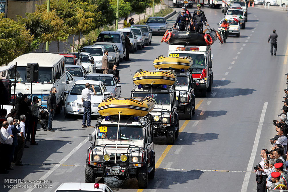 Isfahan, Mashhad firefighters go on parade