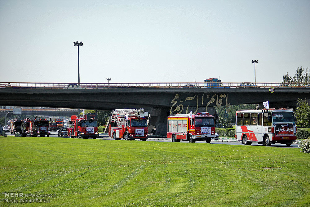 Isfahan, Mashhad firefighters go on parade