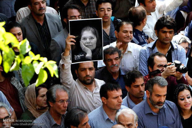 Homa Rousta’s funeral ceremony 