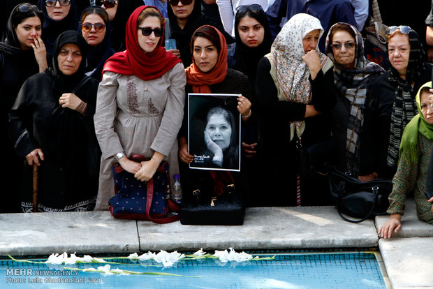 Homa Rousta’s funeral ceremony 