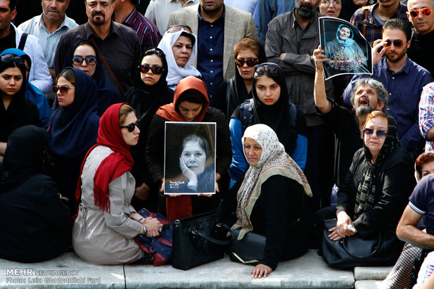 Homa Rousta’s funeral ceremony 