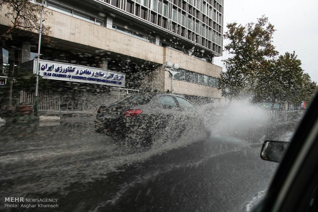 بارش شدید باران در تهران