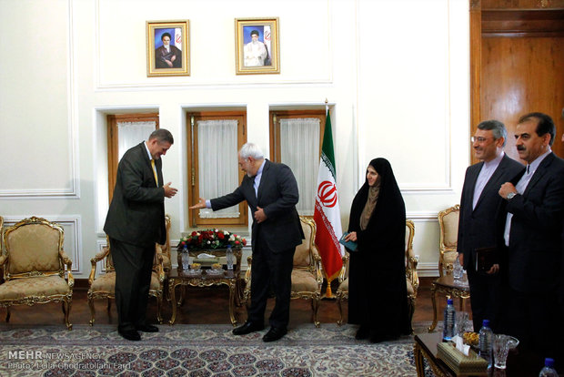 Zarif meets Ján Kubiš