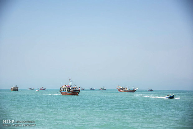 صيد الروبيان في جزيرة قشم الايرانية 