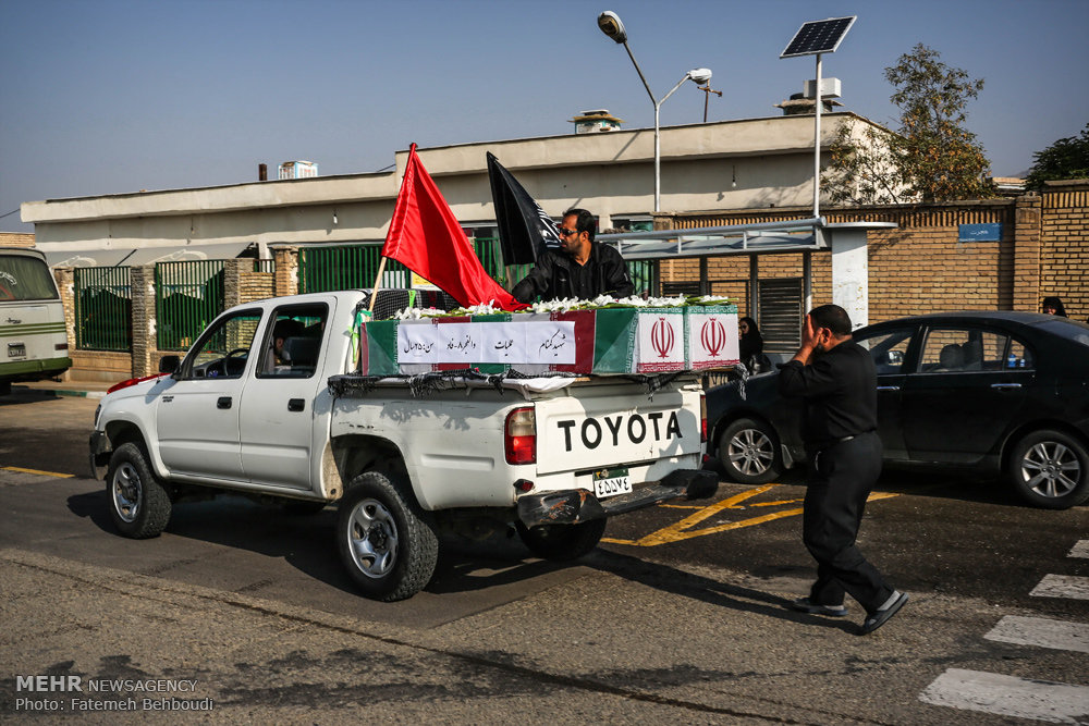 مراسم تشییع دو شهید گمنام در دانشکده شهید مطهری