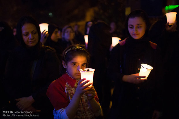 آئین شام غریبان و شمع گردانی در تبریز