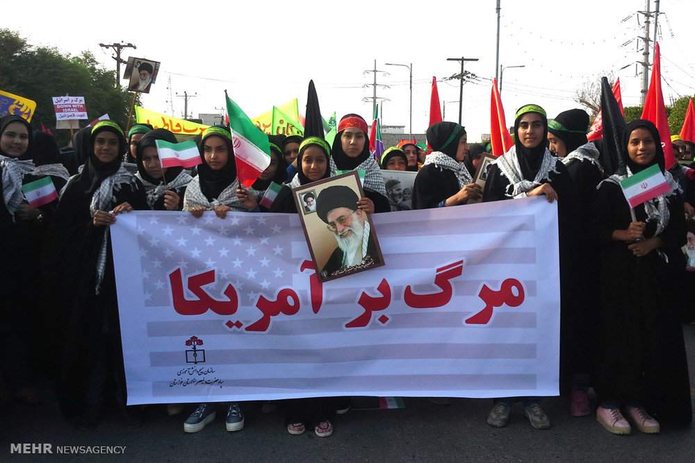 خروش انقلابی مردم خوزستان علیه استکبار جهانی