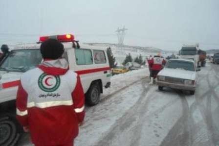 ۱۰۸۰ مسافر در اردبیل از برف و کولاک نجات یافتند