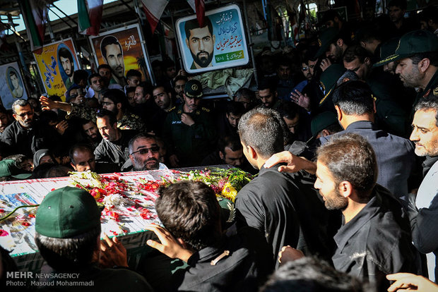 مراسم تشییع و تدفین  امیر علی هیودی شهید مدافع حرم
