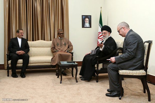 Leader receives Nigerian president