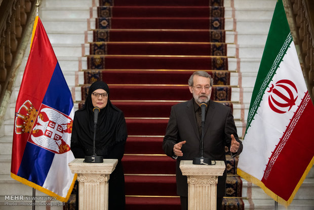 لقاء رئيسي برلماني ايران وصربيا